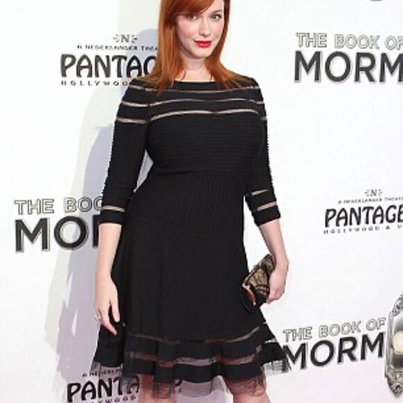 Tadashi Shoji Mesh Illusion Stripe Fit &
Flare Dress Black 3/4 Sleeves Size XS - Picture 2 of 16